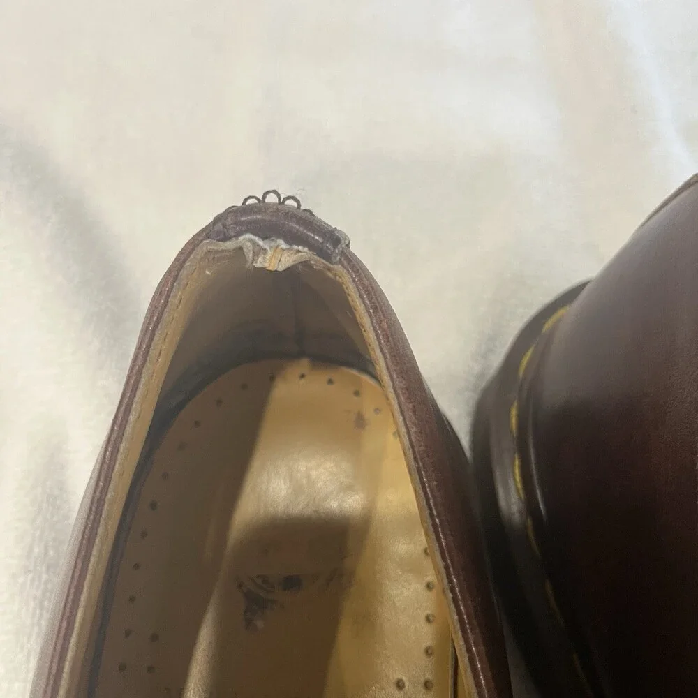Vtg‎ Dr Martens 1461 Oxblood Smooth Leather 3 Eyes Shoe Air Wair 11
